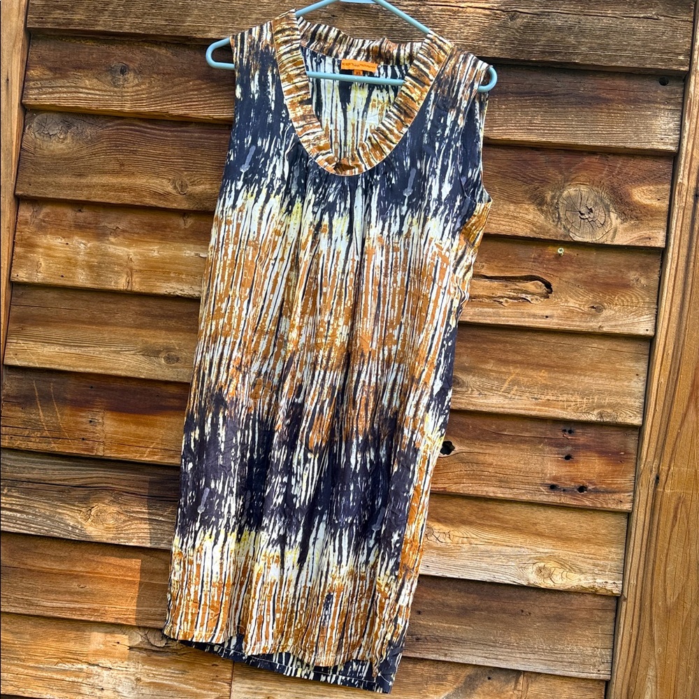100% silk ROBERTA FREYMAN Tie-Dye Sleeveless Dress